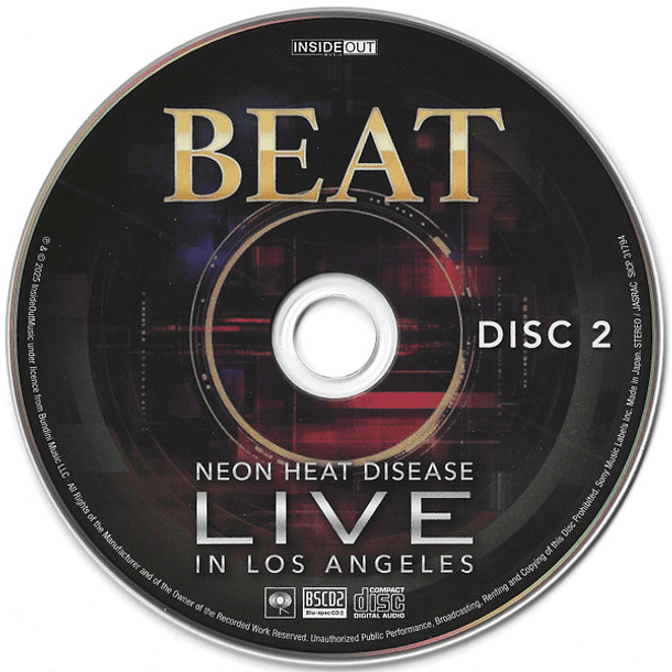 Beat – Neon Heat Disease Live In Los Angeles - Blu Spec CD - 2 CDs - Hecho En Japón - Nuevo Y Sellado 3