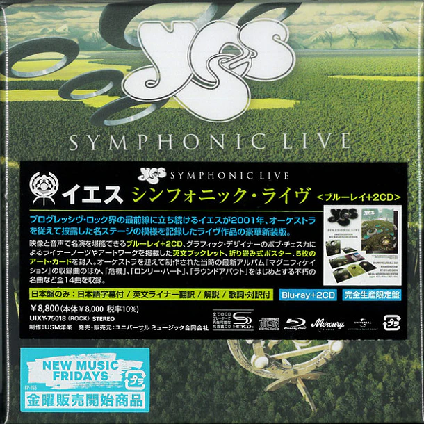 Yes – Symphonic Live - SHM CD - 2 CDs + Blu Ray - Set - Remasterizado - Special Edition - Hecho En Japón - Nuevo Y Sellado 