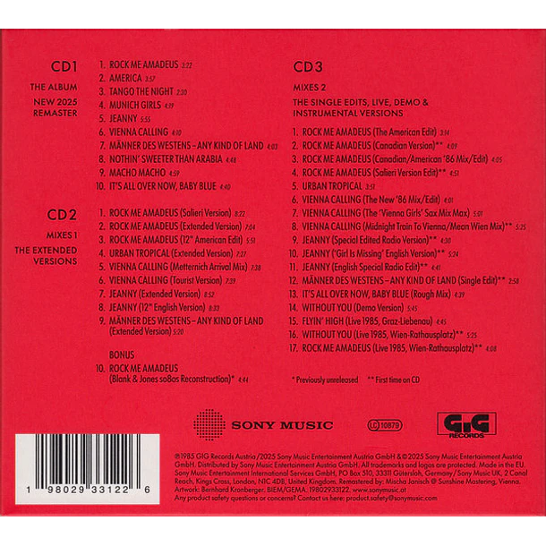 Falco – Falco 3 - Set de 3 CDS - Hecho En Europa - Nuevo Y Sellado 2