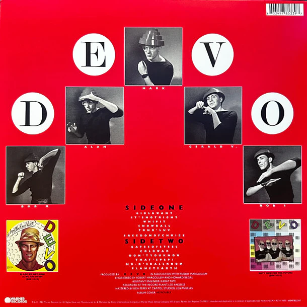 Devo – Freedom Of Choice - LP Vinilo - Color Blanco - Edición Limitada - Hecho En U.S.A. - Nuevo Y Sellado 2