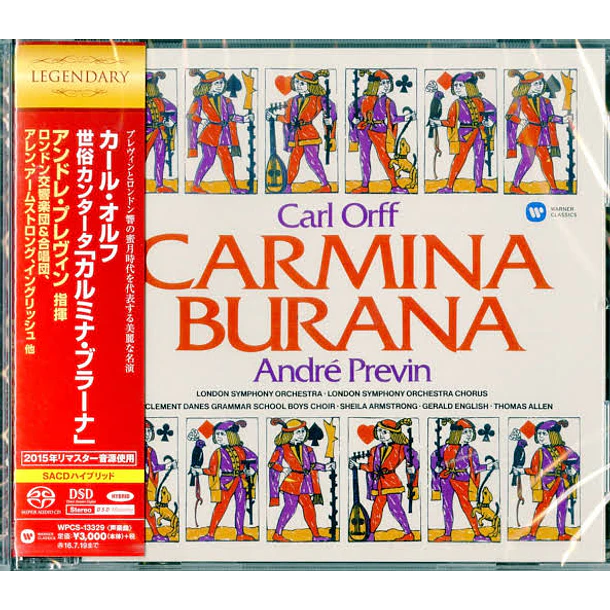Carl Orff - André Previn, London Symphony Orchestra, London Symphony Chorus – Carmina Burana - SACD Super Audio CD - Hecho En Japón - Nuevo Y Sellado 
