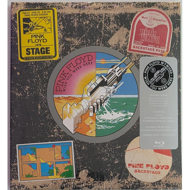 Pink Floyd – Wish You Were Here - 50 - Blu Ray - Remasterizado - Stereo - Quadraphonic - Multichannel - Dolby Atmos - PCM - Nuevo Y Sellado 