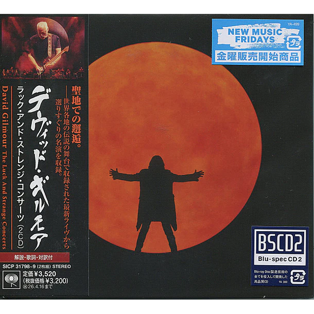 David Gilmour – The Luck And Strange Concerts - Digipack - Blu Spec - 2 CDs - Hecho En Japón -Nuevo Y Sellado 
