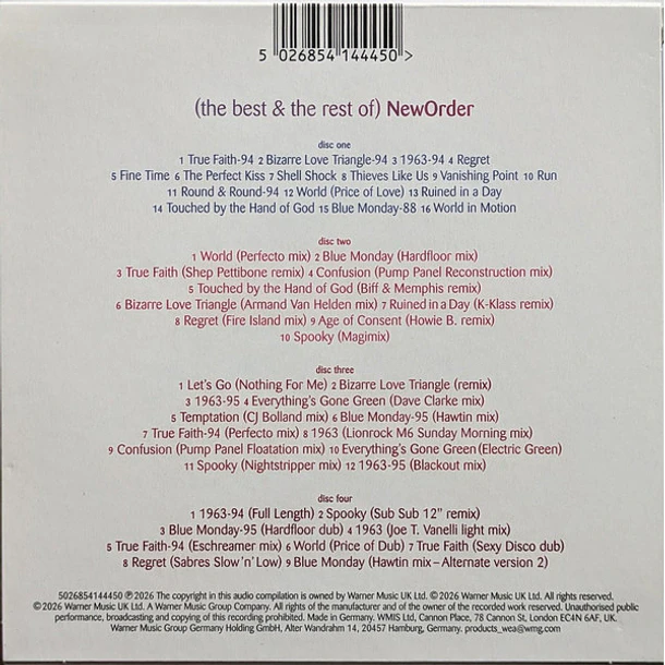 NewOrder – (The Best & The Rest Of) NewOrder - 4 CDs - Deluxe Edition - Hecho En Alemania - Nuevo Y Sellado 2
