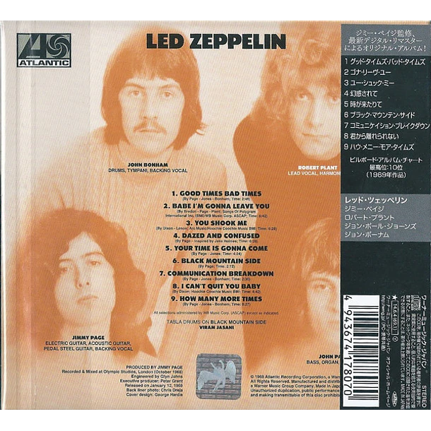 Led Zeppelin – Led Zeppelin - CD - Digisleeve - Hecho En Japón - Nuevo Y Sellado 2