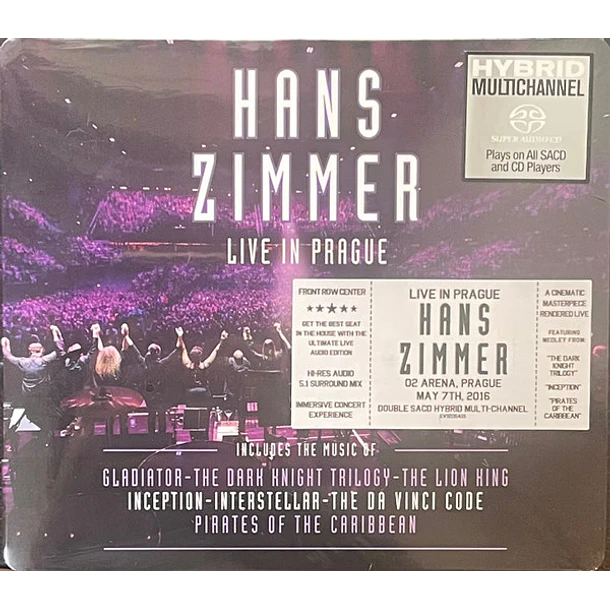 Hans Zimmer ‎– Live In Prague - SACD Super Audio CD Doble - Nuevo Y Sellado 1
