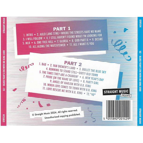 U2 With B.B. King – Blues Year's Eve - 2 CDs - Bootleg (Silver) - Hecho En Taiwán - Nuevo Y Sellado 2