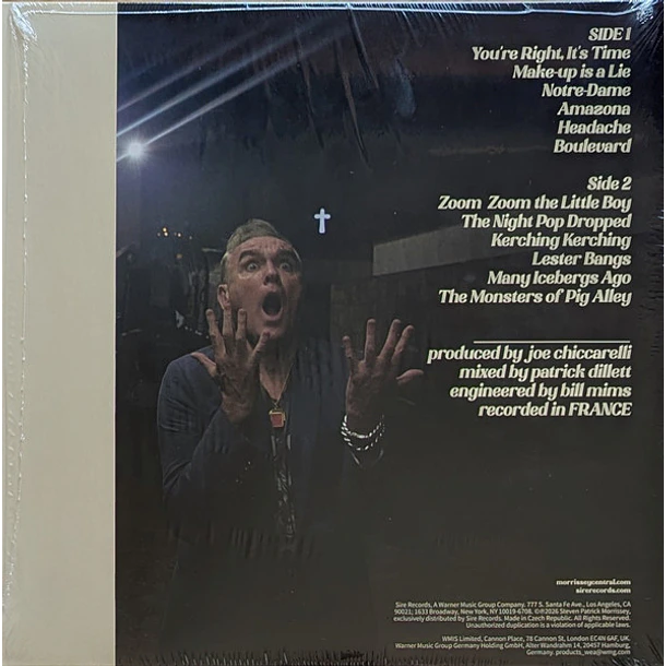 Morrissey – Make-Up Is A Lie - LP Vinilo - Color Azul - Hecho En Canadá - Nuevo Y Sellado 2
