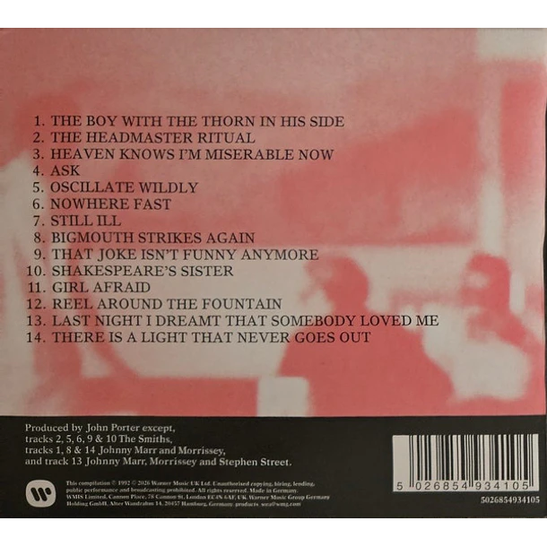 The Smiths – Best... II - CD - Digipack - Hecho En Alemania - Nuevo Y Sellado 2