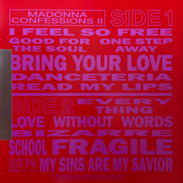 Madonna – Confessions II - LP Vinilo - Color Blanco - Exclusiva Edición Limitada - Hecho En Canadá - Nuevo Y Sellado 2