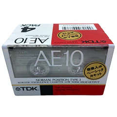 Cassete Virgen - Pack 4 Unidades -  TDK AE10 - High Precision - Nuevo Y Sellado