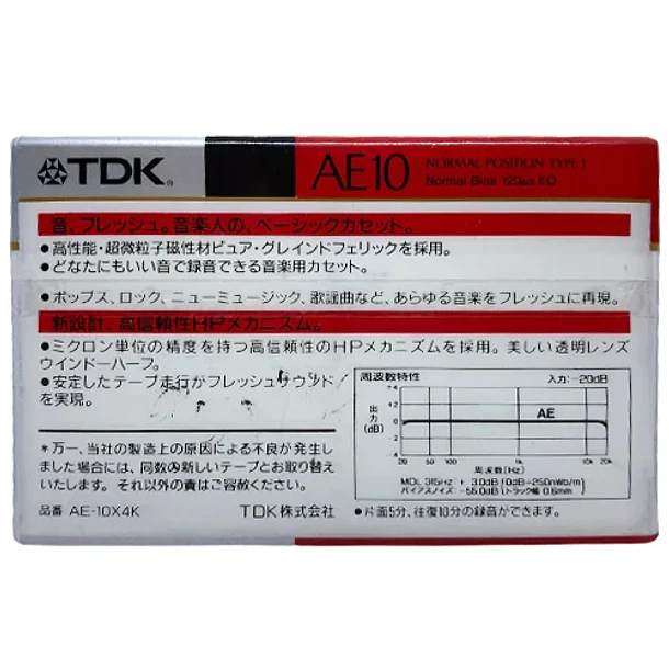 Cassete Virgen - Pack 4 Unidades -  TDK AE10 - High Precision - Nuevo Y Sellado 2