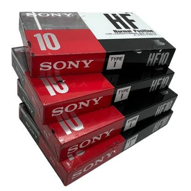 Cassette Virgen - Sony - Set 4 Unidades - HF - 10 Minutos - Hecho En Japón - Nuevo Y Sellado 