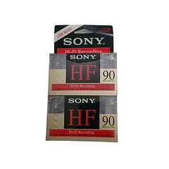 Cassette Virgen - Sony HF - 90 Minutos - Set 2 unidades - Nuevo Y Sellado