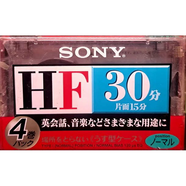 Cassette Virgen - Sony HF - 30 Minutos - Nuevo Y Sellado 
