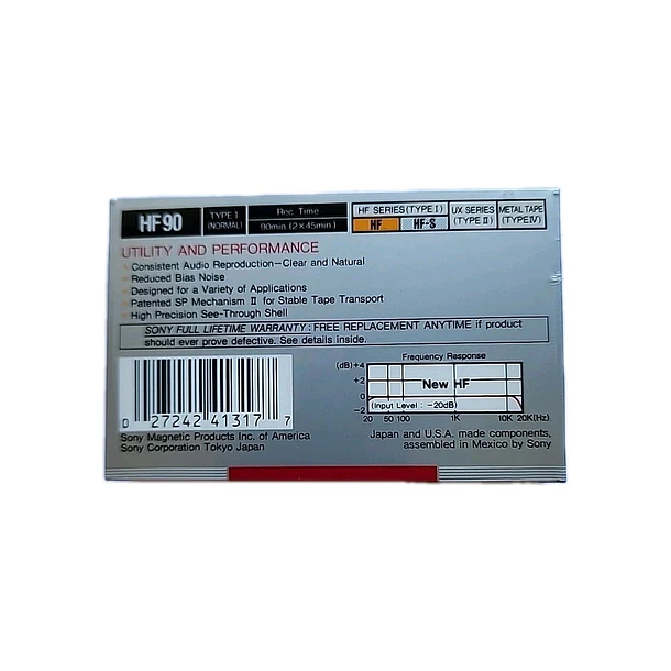 Cassette Virgen - HF - 90 Minutos - Nuevo Y Sellado 2