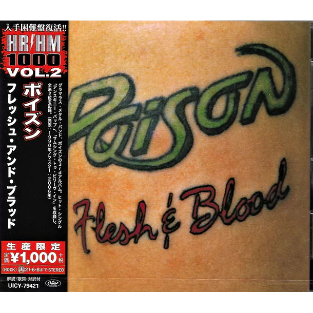 Poison – Flesh & Blood - CD - Hecho En Japón - Nuevo Y Sellado 1