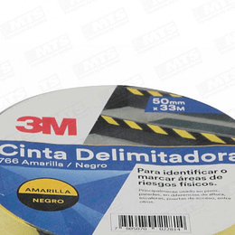 Cinta delineadora 3m amarillo/negro mod.766 50mm x 33mt