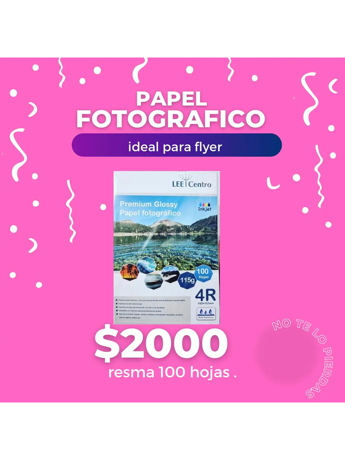 papel fotográfico 10x15 cm  1