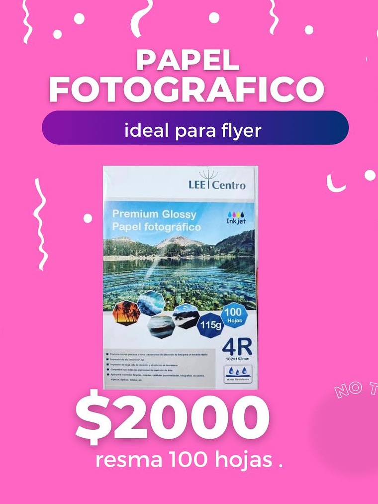 papel fotográfico 10x15 cm  1