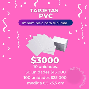 tarjetas pvc 