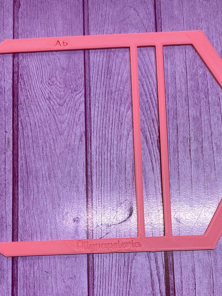 Molde para agenda A6 con solapa 1