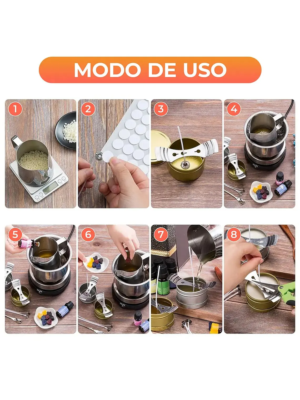 Kit Básico para Fabricación de Velas Artesanales 1