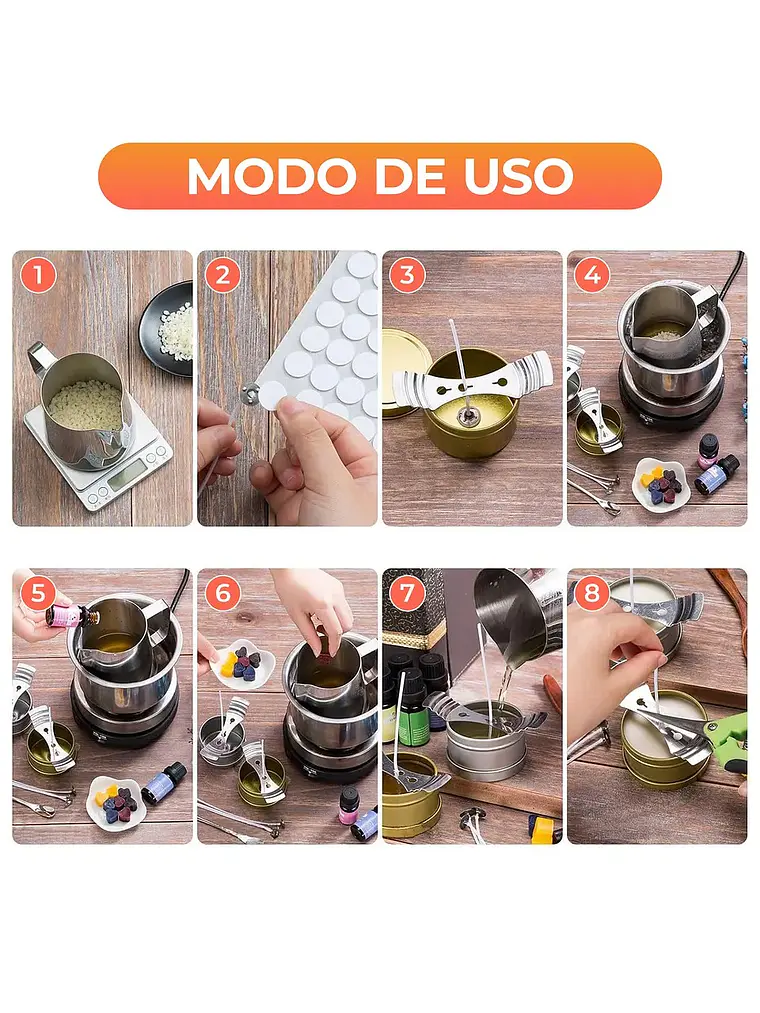 Kit Básico para Fabricación de Velas Artesanales 1