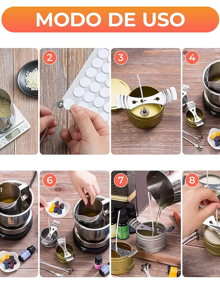 Kit Básico para Fabricación de Velas Artesanales 1