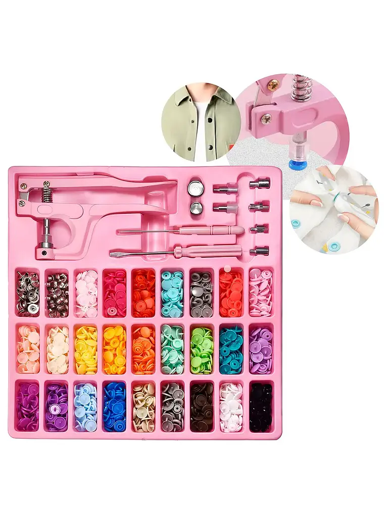 REMACHADORA MANUAL PARA BROCHES PLASTICOS SNAP 270PCS 1