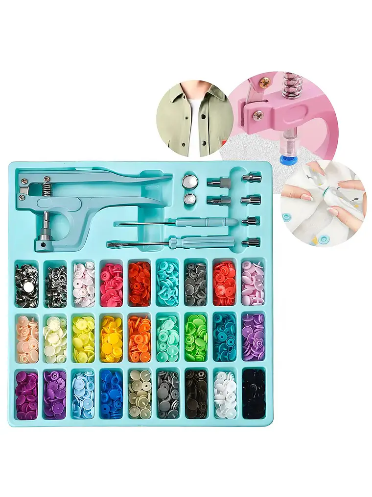 REMACHADORA MANUAL PARA BROCHES PLASTICOS SNAP 270PCS 4