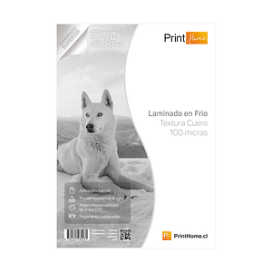 LAMINADO FRIO TEXTURA CUERO GLOSSY A4