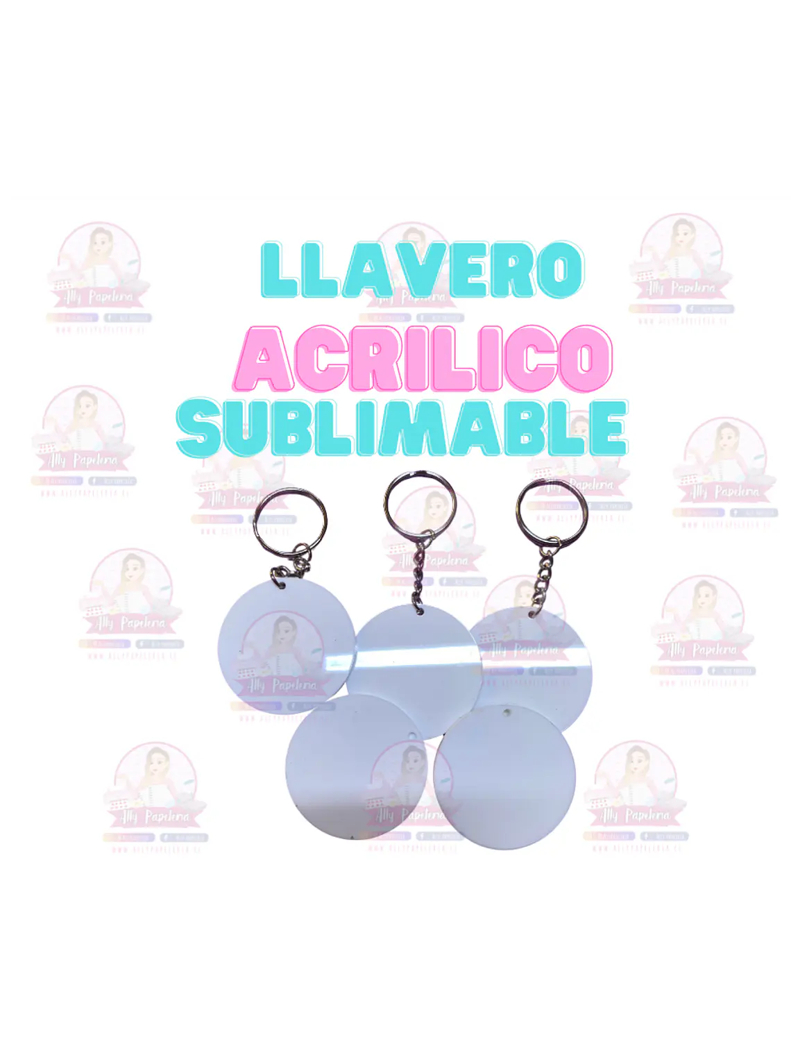 Llavero acrílico redondo  1