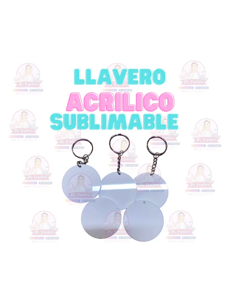 Llavero acrílico redondo  1