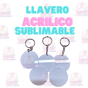 Llavero acrílico redondo 