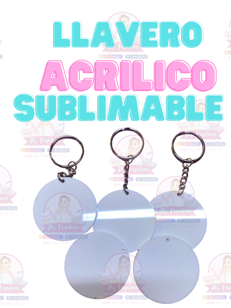 Llavero acrílico redondo  1