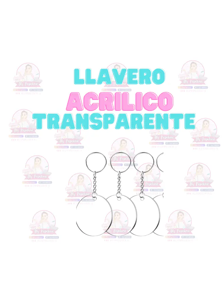 Llavero acrílico transparente  1