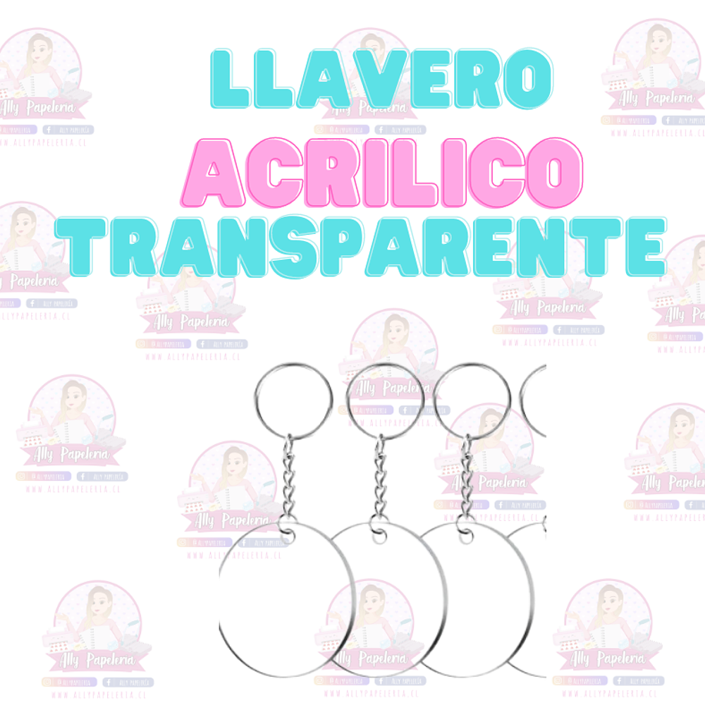 Llavero acrílico transparente 