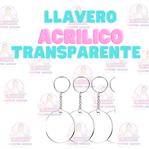 Llavero acrílico transparente 