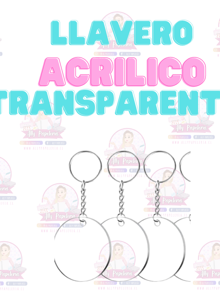 Llavero acrílico transparente  1