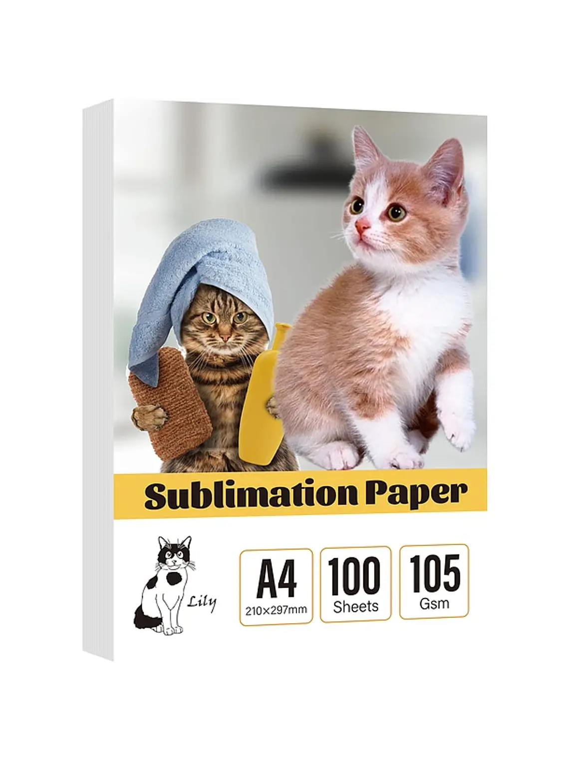PAPEL SUBLIMACIÓN REVERSO AMARILLO 105 GRS  1