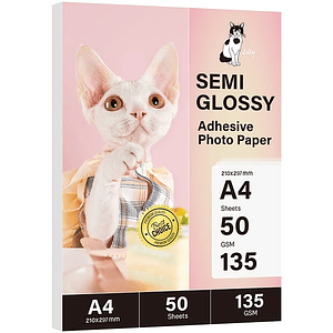 Papel adhesivo fotográfico semi brillo 