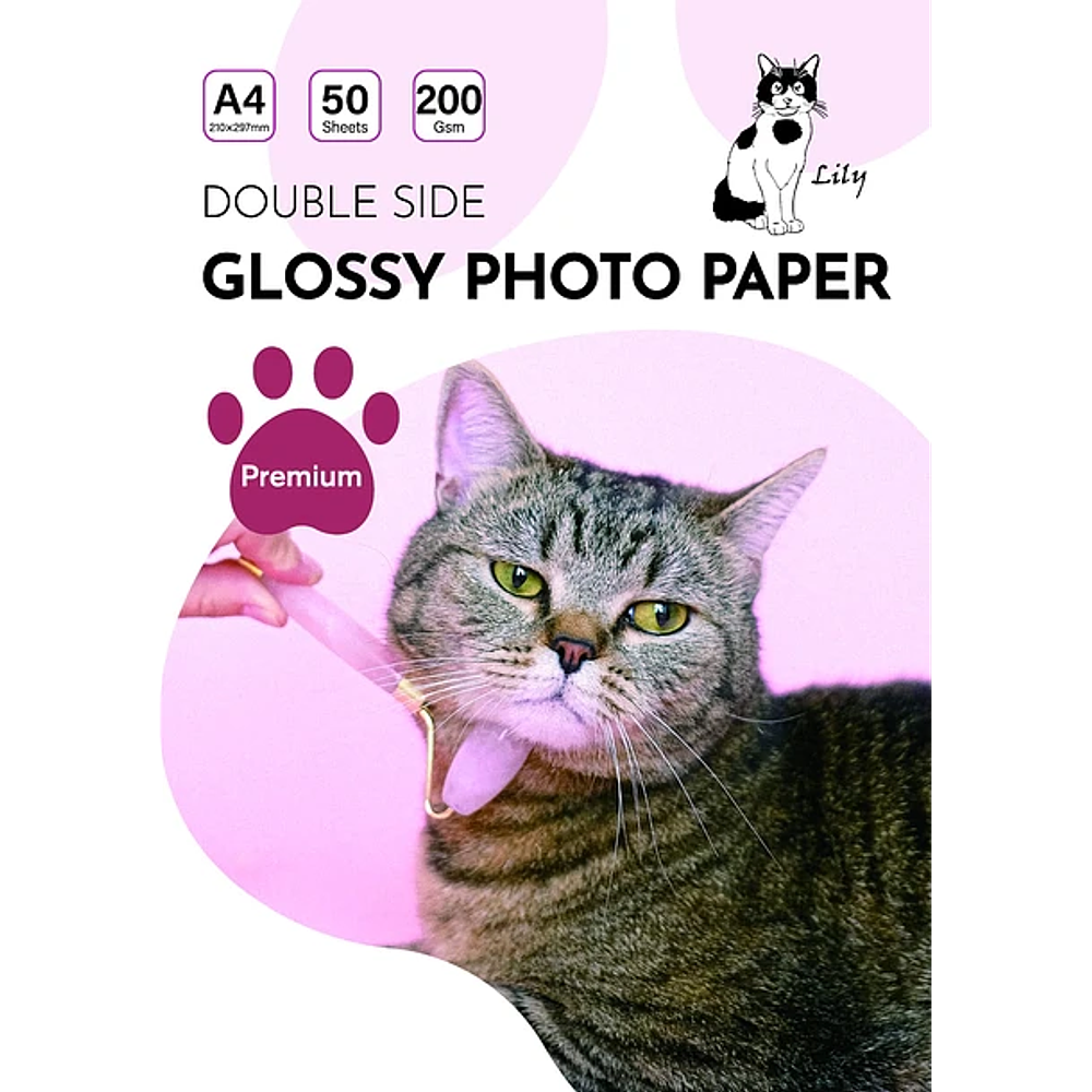 Papel doble cara glossy 200 grs