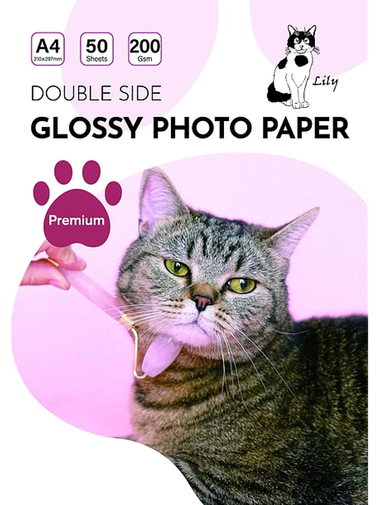 Papel doble cara glossy 200 grs 1