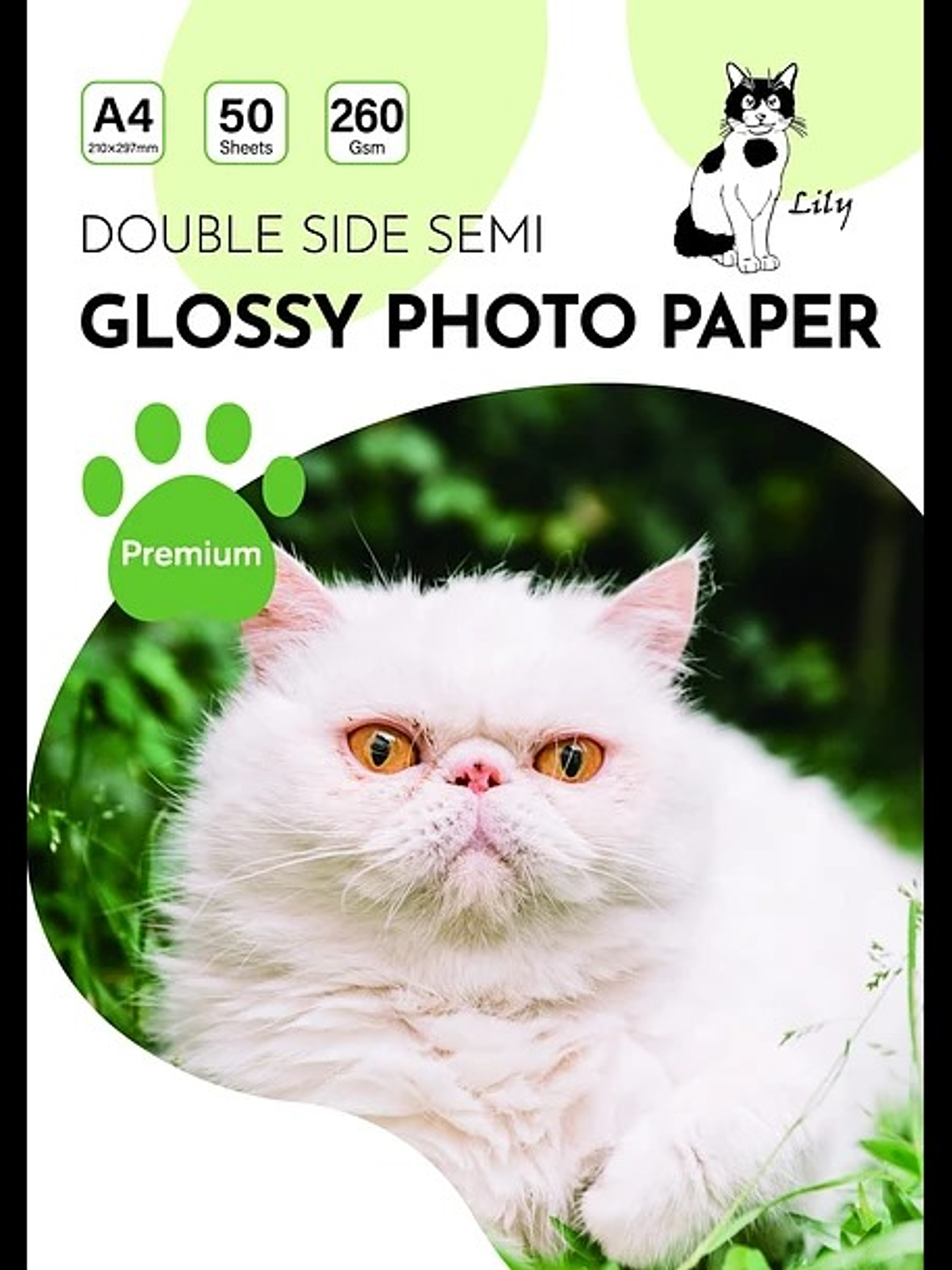 Papel doble cara semi brillo 260 grs 1