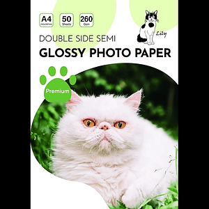 Papel doble cara semi brillo 260 grs