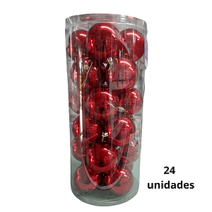 esfera para personalizar Roja 8 cm mate