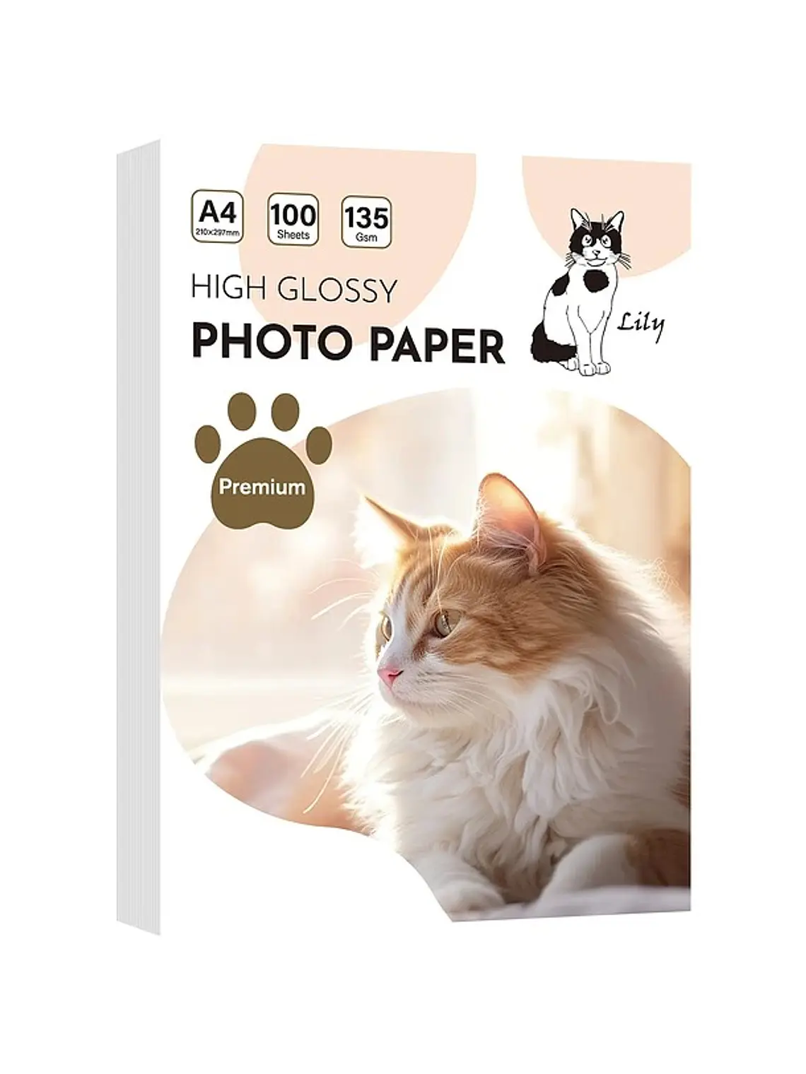 Papel fotográfico glossy 135 grs A4 1