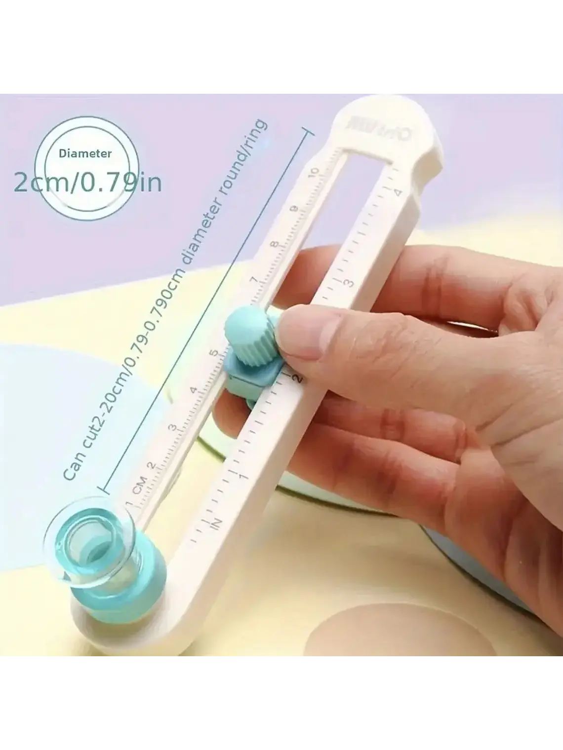 kit cortador circular + moldes circulares 2 a 10 cm  6