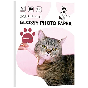 PAPEL FOTOGRAFICO GLOSSY DOBLE CARA  180 GRS A4